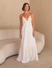 Vestido Longo Hilda - Off White - P