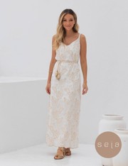Vestido Longo Paolla - Off White - PP