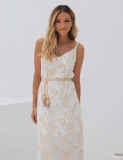 Vestido Longo Paolla - Off White - PP