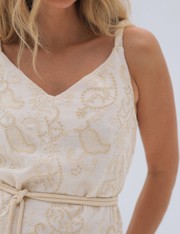 Vestido Longo Paolla - Bege Claro - PP