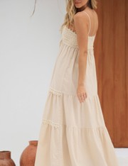 Vestido Linho Lealdade - Bege Palha - P