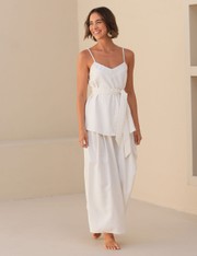 Vestido Longo Rose - Off White - P