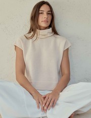 Blusa Tricot Barbara - Bege Claro - GG