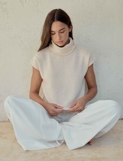 Blusa Tricot Barbara - Bege Claro - GG
