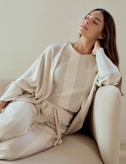 Cardigan Listrado Grazi - Natural - P