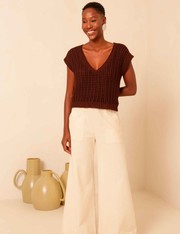 Calça Pantalona Mey - Natural - GG