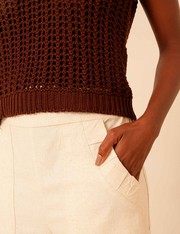 Calça Pantalona Mey - Natural - GG