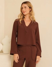 Blusa Elza - Marrom Chocolate - P