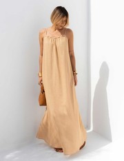 Vestido Zaida - Bege Macadamia - PP