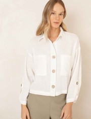 Camisa Linho Luana - Off White - P
