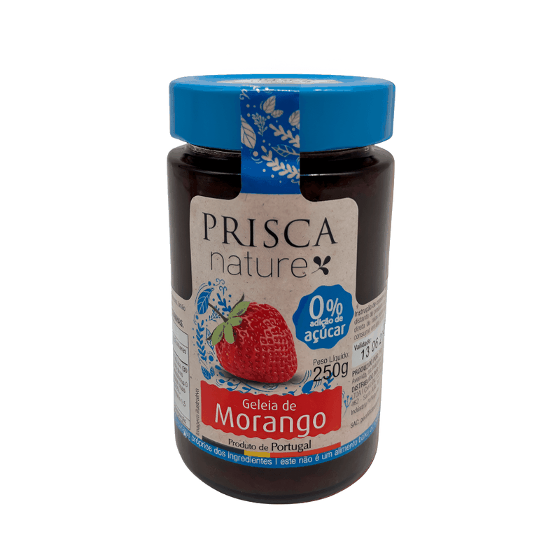 Geleia de Morango Nature 0% Adição de Açúcar Prisca – 250g - Casa