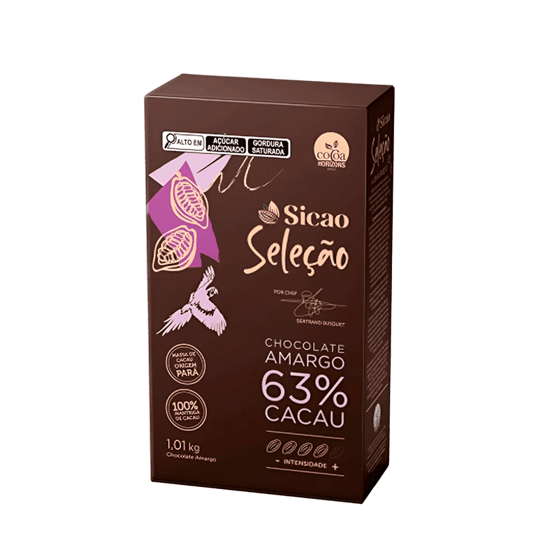 Chocolate Amargo 63% Cacau Seleção Sicao – 1,01kg - Casa Santa Luzia