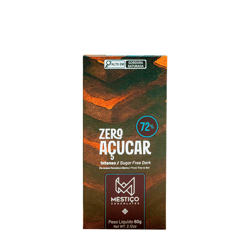 Chocolate 72% Zero Açúcar Místico – 60g - Casa Santa Luzia