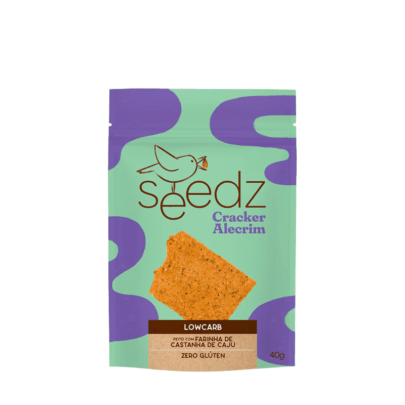 Biscoito Cracker Alecrim Seedz – 40g - Casa Santa Luzia