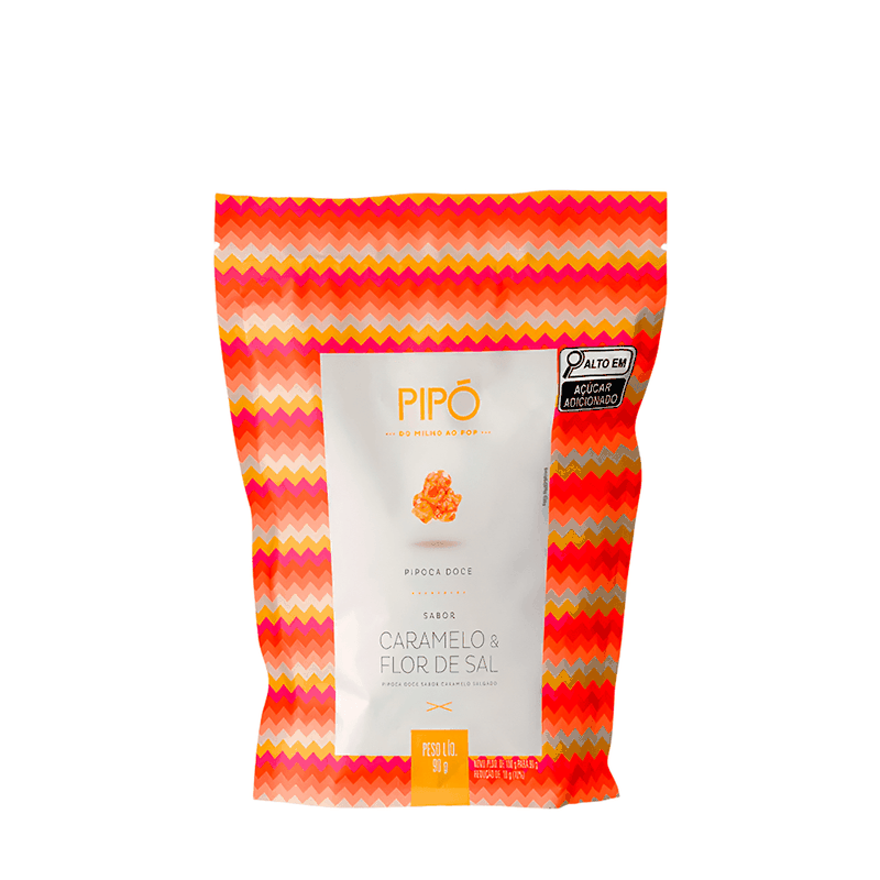 Pipoca Gourmet Sabor Caramelo e Flor de Sal Pipó – 90g - Casa