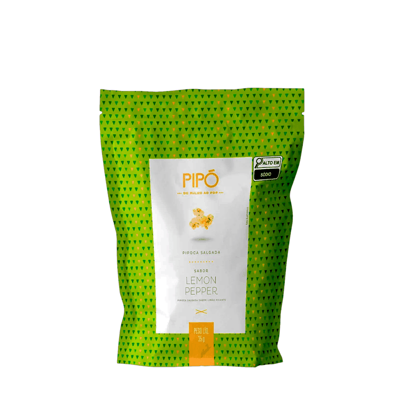 Pipoca Gourmet Sabor Lemon Pepper Pipó – 35g - Casa Santa Luzia