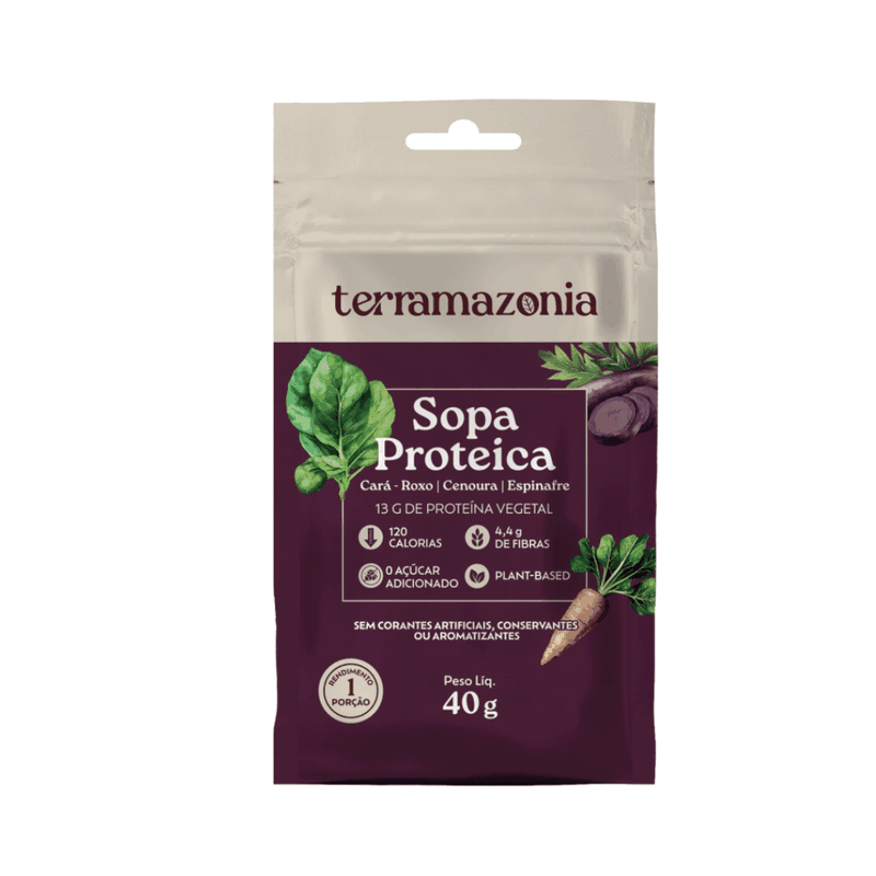 Cara Roxo Sopa Proteica Cará-Roxo Terramazonia – 40g - Casa Santa Luzia