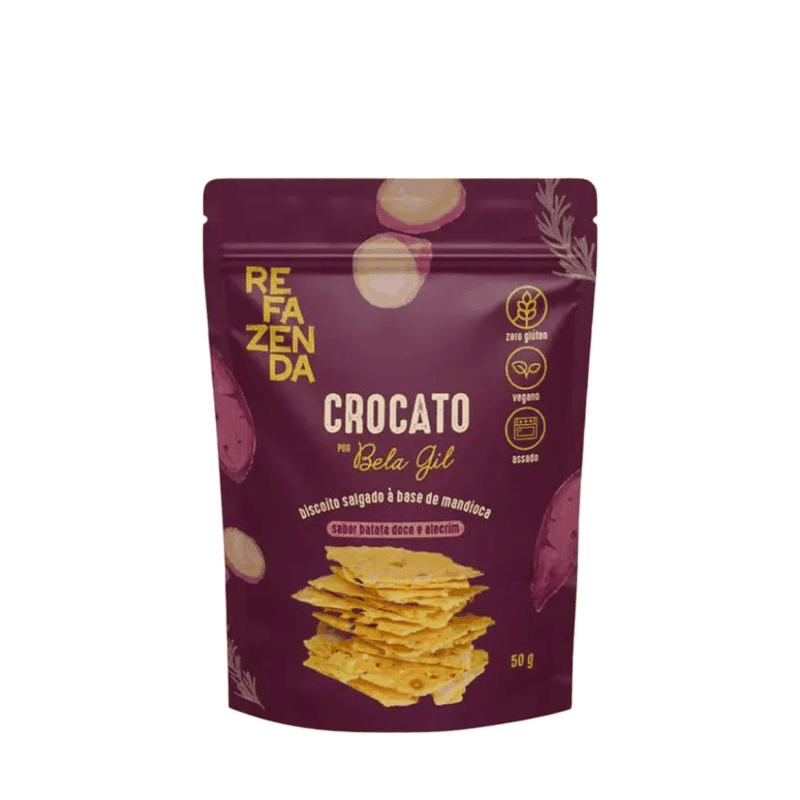 Biscoito Crocato Vegano Batata Doce Refazenda - 50g - Casa Santa Luzia