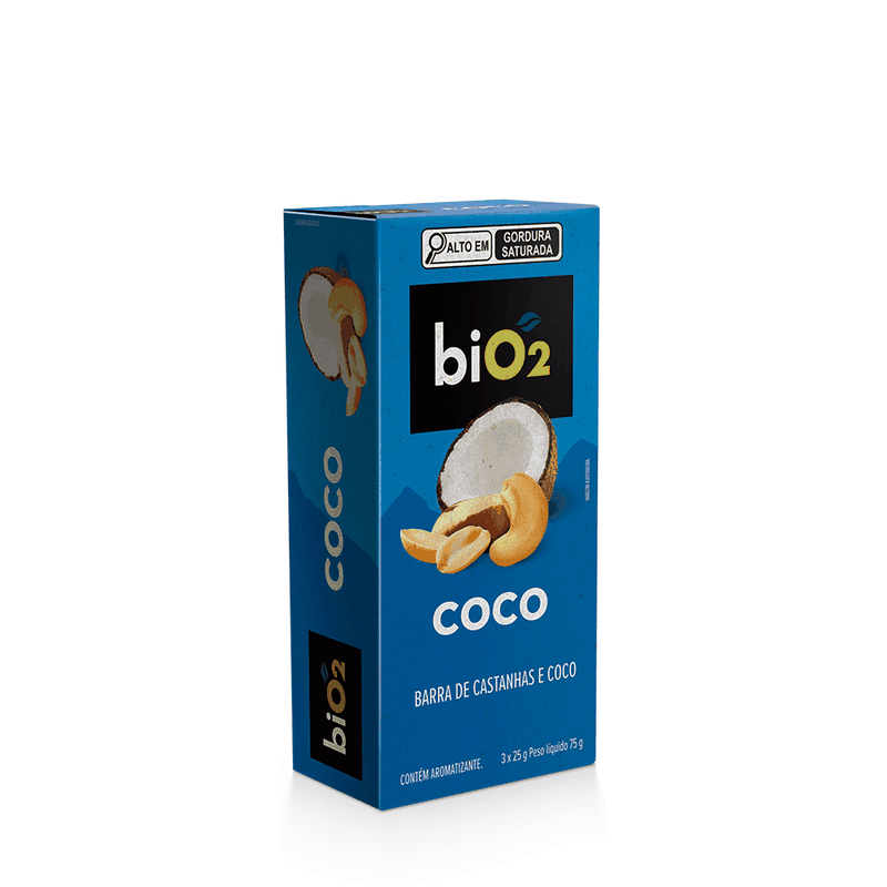 Barra de Castanhas e Frutas Sabor Coco Bio2 - Casa Santa Luzia