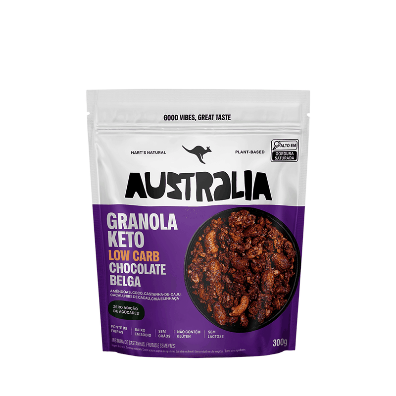 Granola Keto Chocolate Belga Australia – 300g - Casa Santa Luzia