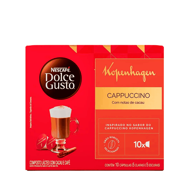 Café Dolce Gusto Cappuccino Kopenhagen Nescafé - 135g - Casa Santa