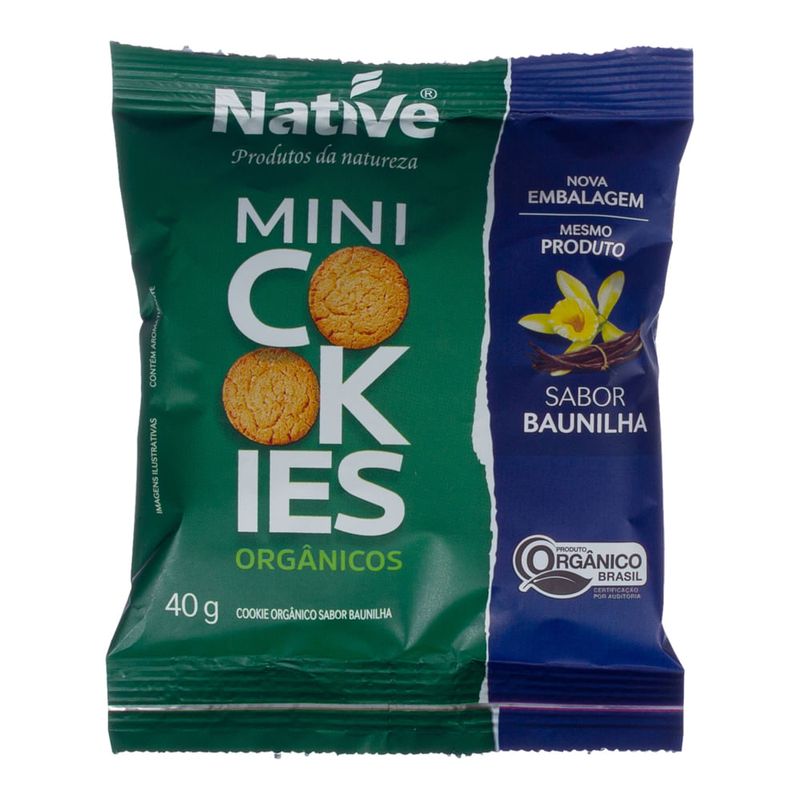 Cookies Orgânico Native Sabor Baunilha 40g - Casa Santa Luzia