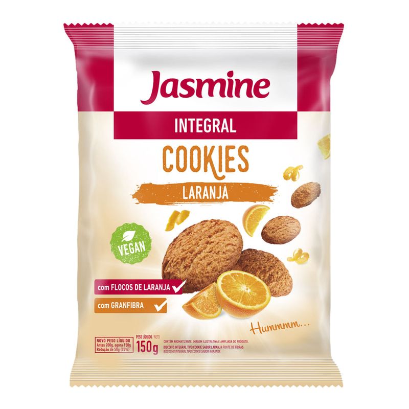 Cookies Integral Laranja Jasmine 120g - Casa Santa Luzia