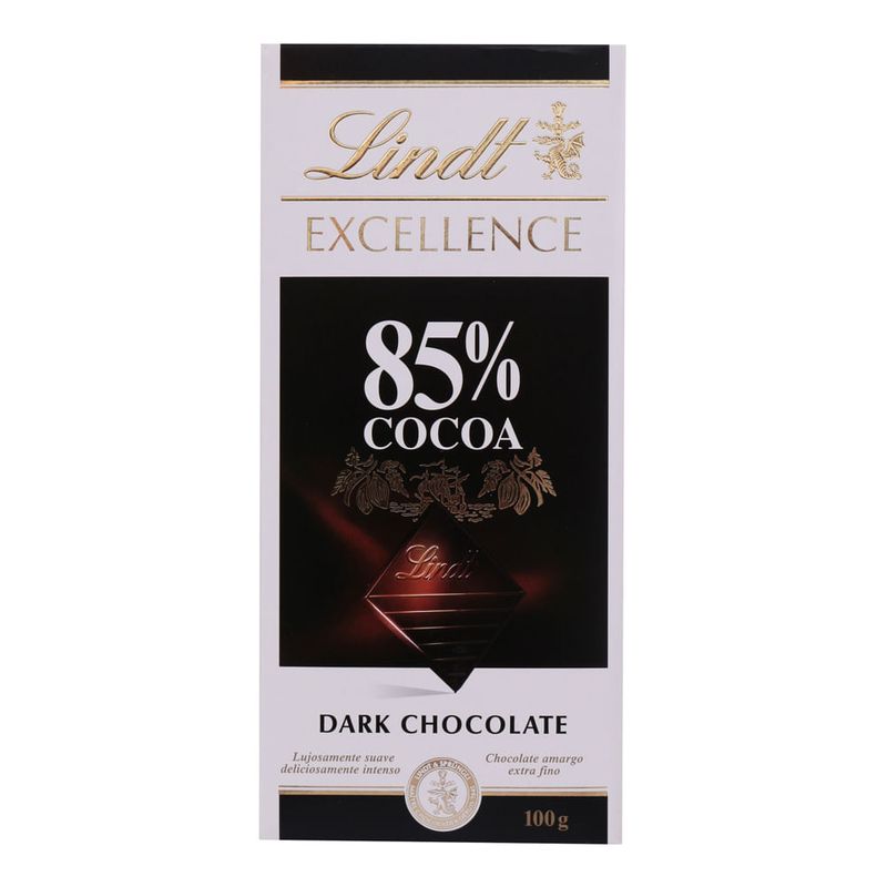 Chocolate Lindt Excellence Tablete 85% Dark 100g - Casa Santa Luzia