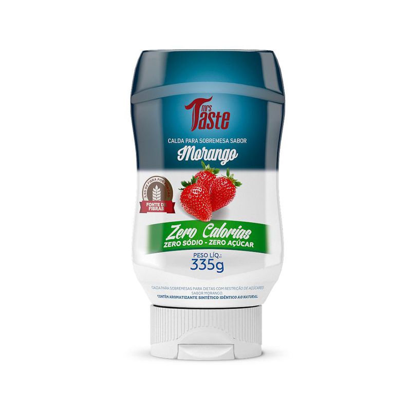 Calda de Morango Zero Açúcar Mrs. Taste 335g - Casa Santa Luzia