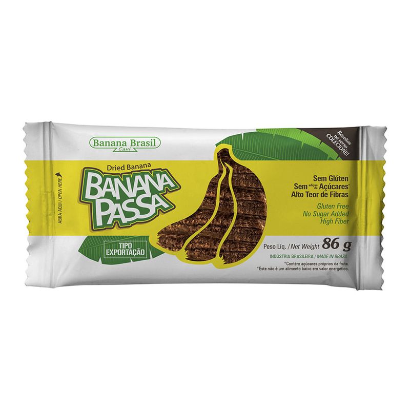 Banana Passa Orgânica Banana Brasil 86g - Casa Santa Luzia