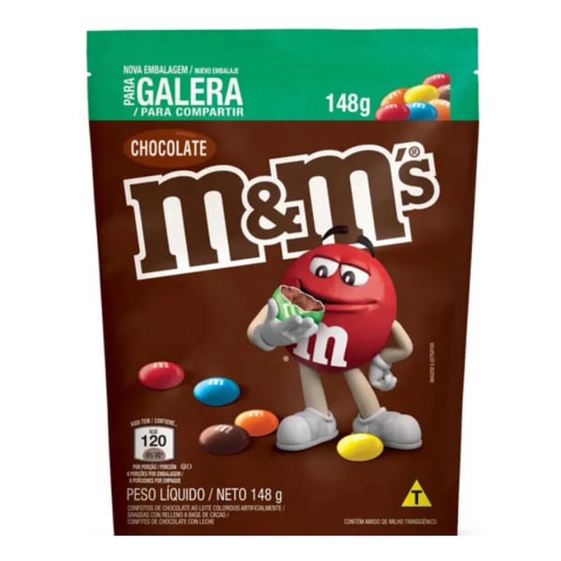 Chocolate M&M ao leite 148g - Casa Santa Luzia