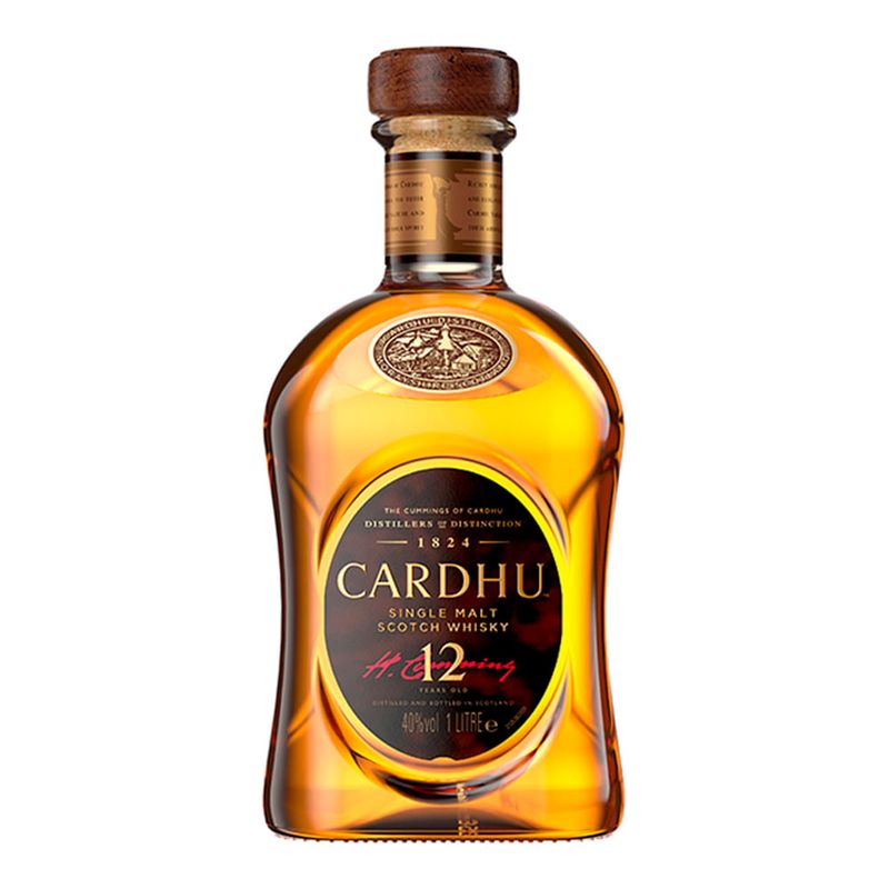 Whisky Cardhu 12 anos Single Malt 1l - Casa Santa Luzia