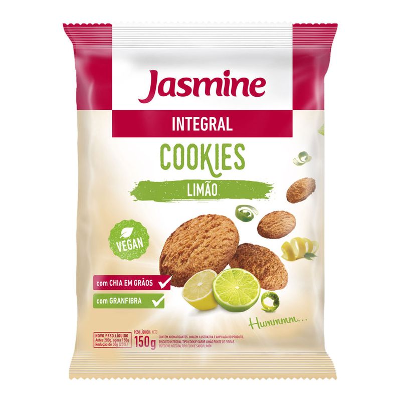 クッキー Cookies Integral Limão Jasmine 120g - Casa Santa Luzia