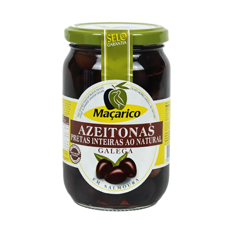 Azeitonas Pretas Galega com Caroço Maçarico 350g - Casa Santa Luzia