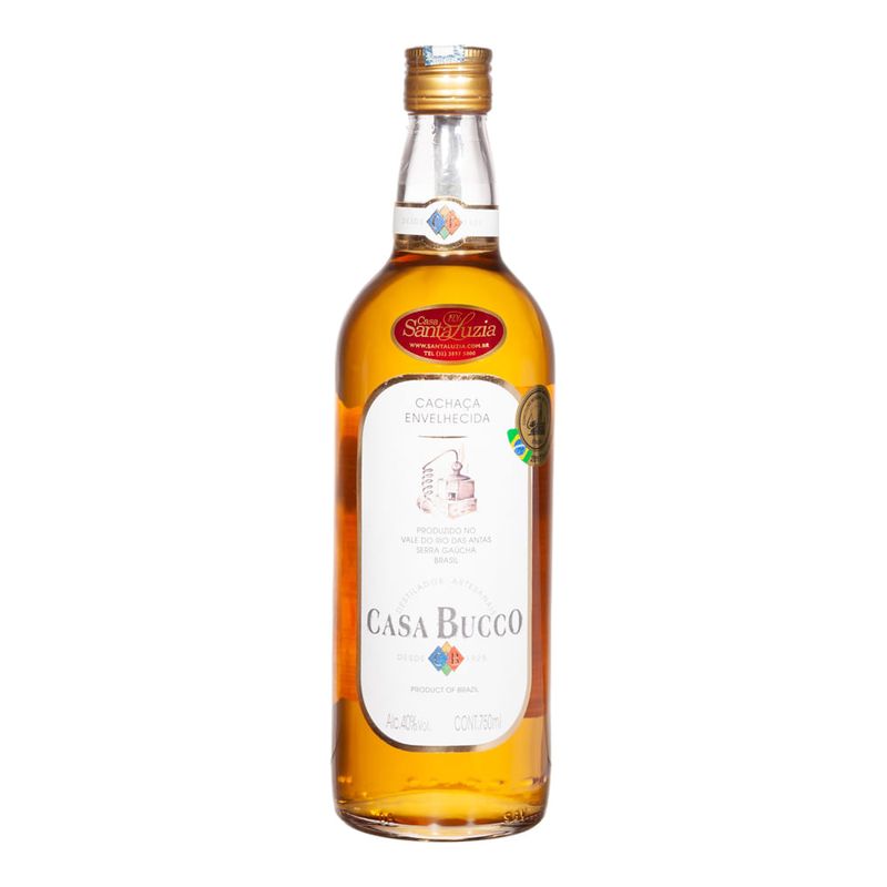 Cachaça Casa Bucco 6 Anos 750ml - Casa Santa Luzia