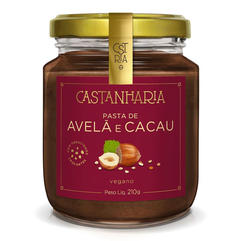 Pasta Castanharia Sem Lactose Avelã 210g - Casa Santa Luzia