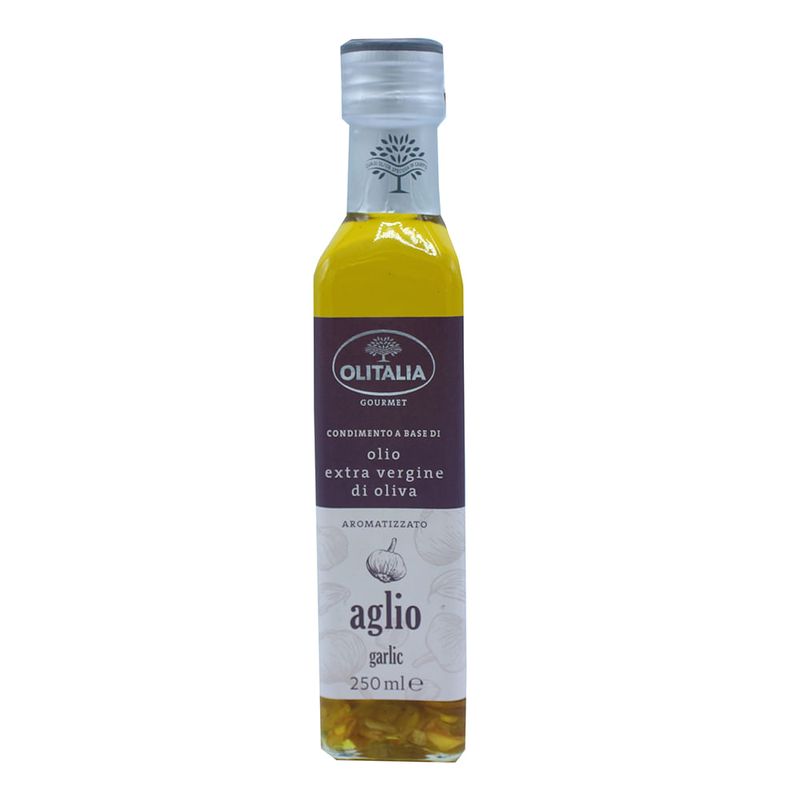 Condimento com aroma de Alho Olitalia 250ml - - Casa Santa Luzia