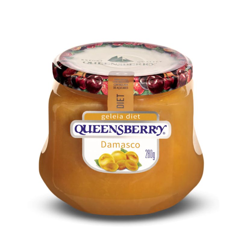 Geleia de Damasco Zero Açúcar QueensBerry 280g - Casa Santa Luzia