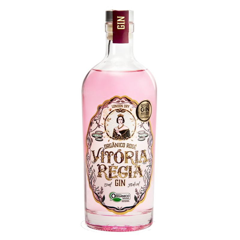 Gin Orgânico Rosé Vitória Régia 750ml - Casa Santa Luzia