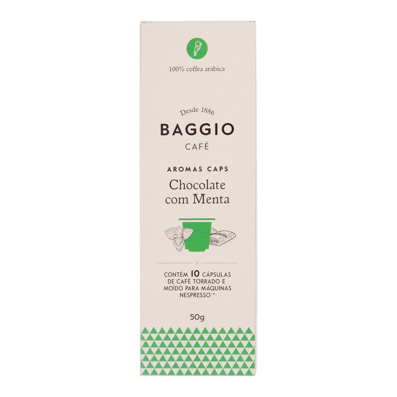 Café Aromas Chocolate com Menta Baggio 10 Cápsulas - Casa Santa Luzia