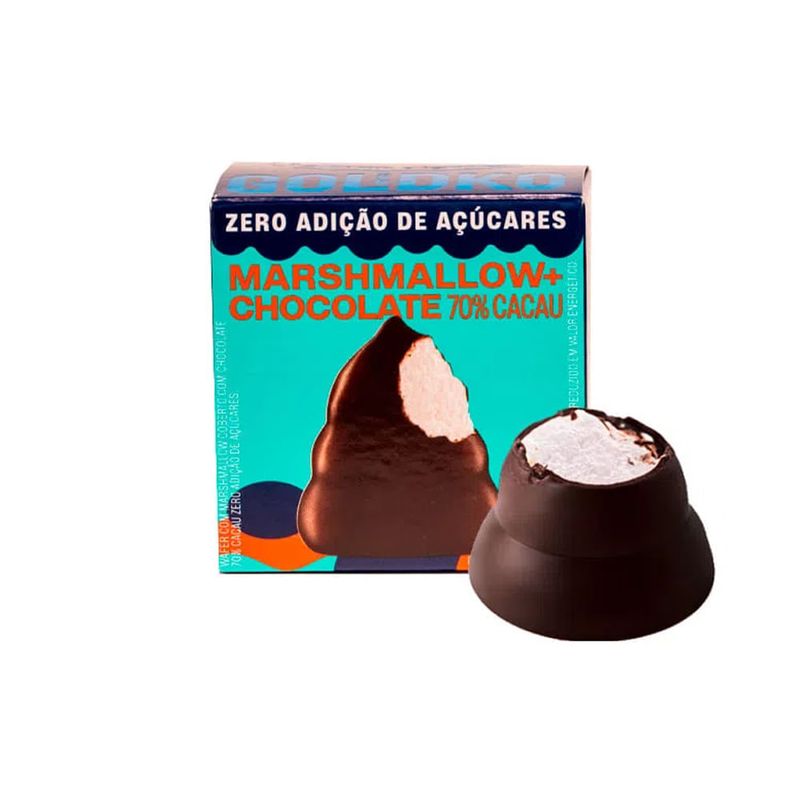もこ　零70個 Musa Marshmallow e Chocolate 70% Cacau Sem Açúcar GoldKo 30g