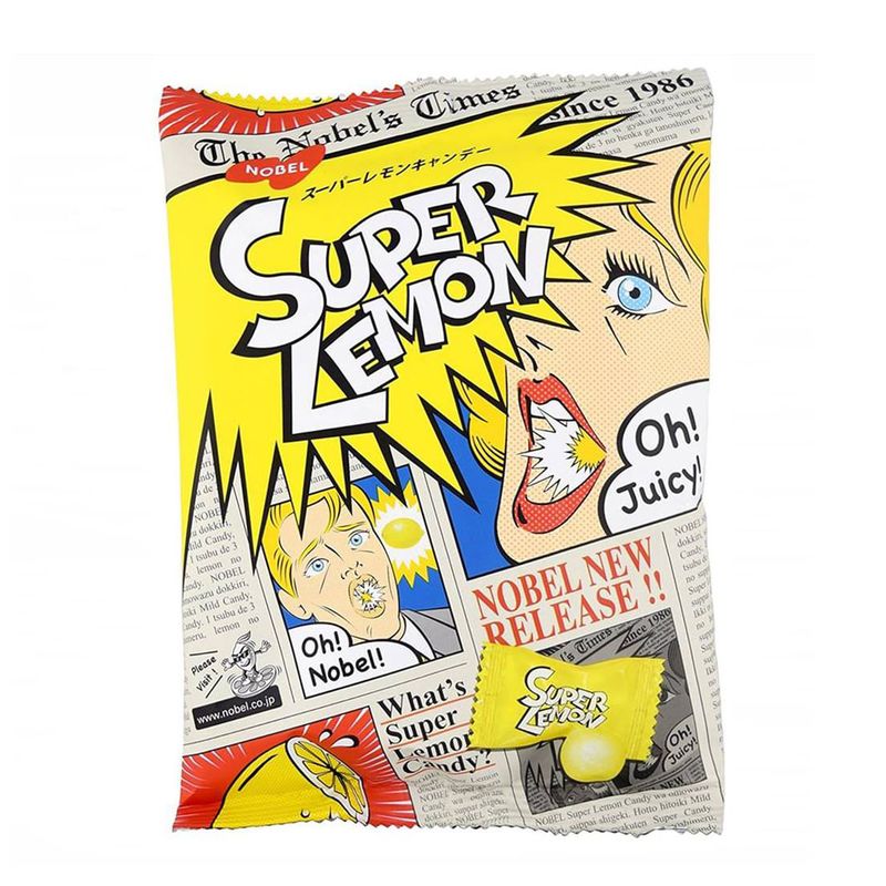 Bala Super Lemon Candy Nobel 84g - Casa Santa Luzia