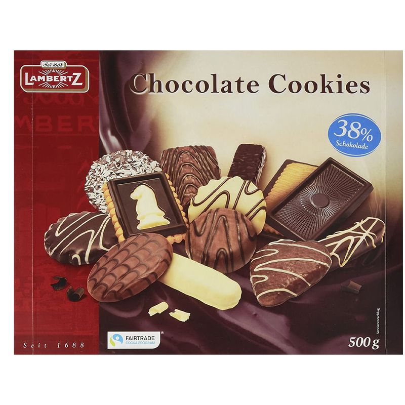 Cookies Sortidos de Chocolate Lambertz 500g - Casa Santa Luzia