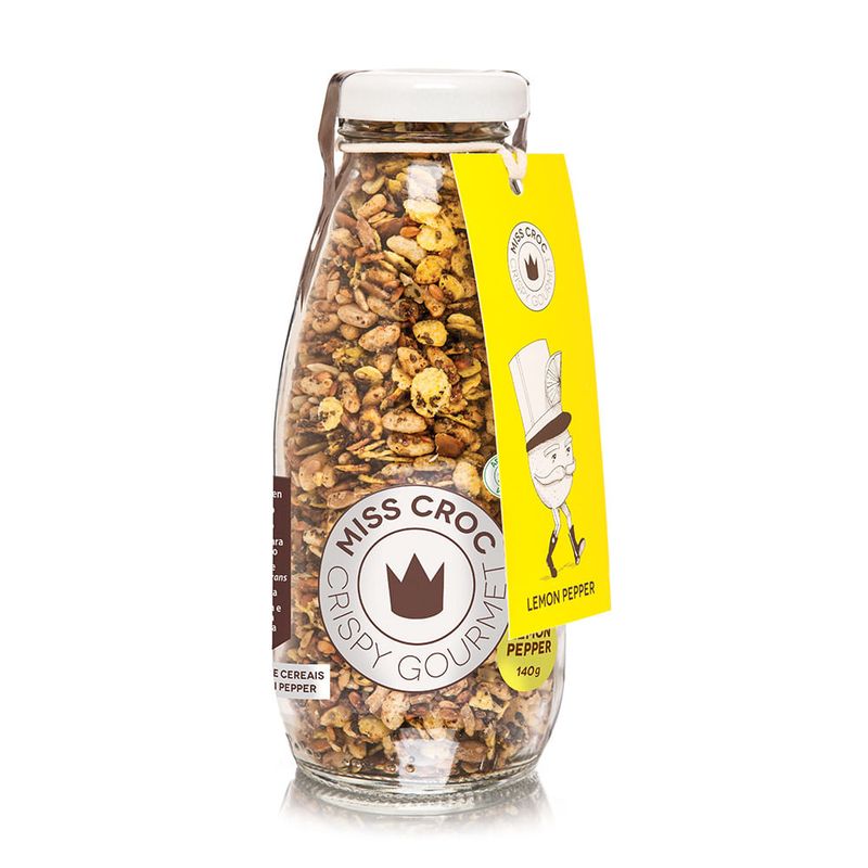 Crisp Sabor Lemon Pepper Gourmet Vegano Miss Croc 140g - Casa
