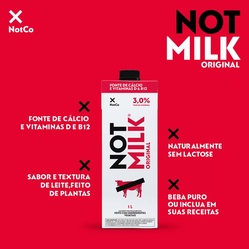 Not Milk Original Leite Vegetal 1L - Casa Santa Luzia