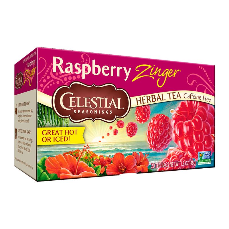 Chá Raspberry Celestial Seasonings 20 Sachês – 45g - Casa Santa Luzia