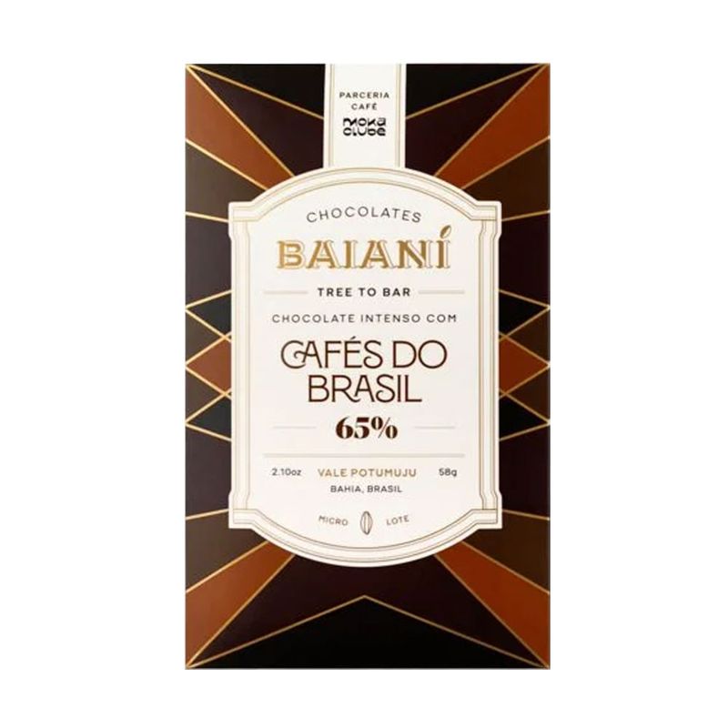 Chocolate Intenso com Cafés do Brasil 65% Baianí 58g - Casa Santa