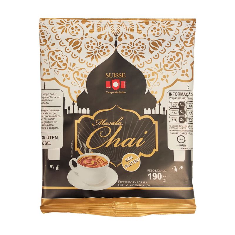 Chá Preto Masala Chai Suisse Chocolat 190g - Casa Santa Luzia