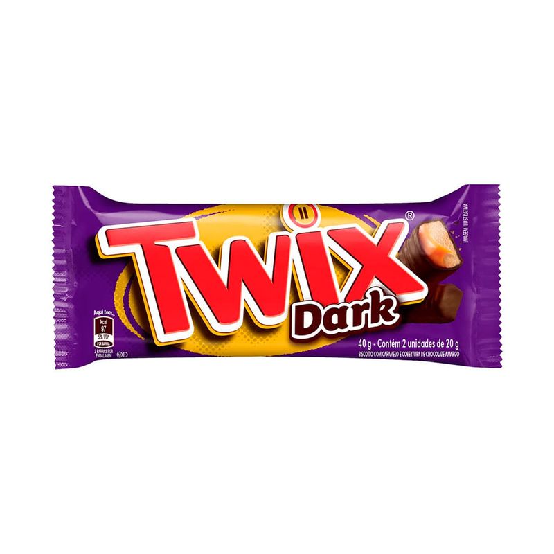 Chocolate Twix Dark 40g - Casa Santa Luzia