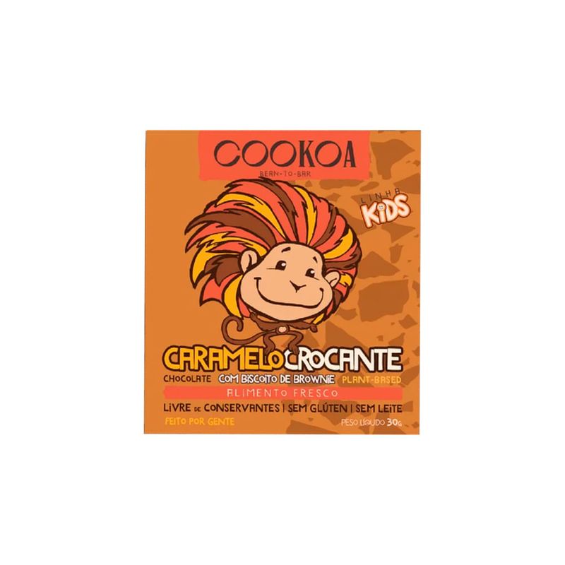 Chocolate Caramelo Crocante Cookoa 30g - Casa Santa Luzia
